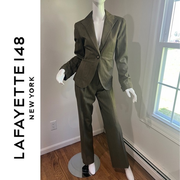 Lafayette 148 New York Pants - Lafayette 148 New York Olive Pantsuit